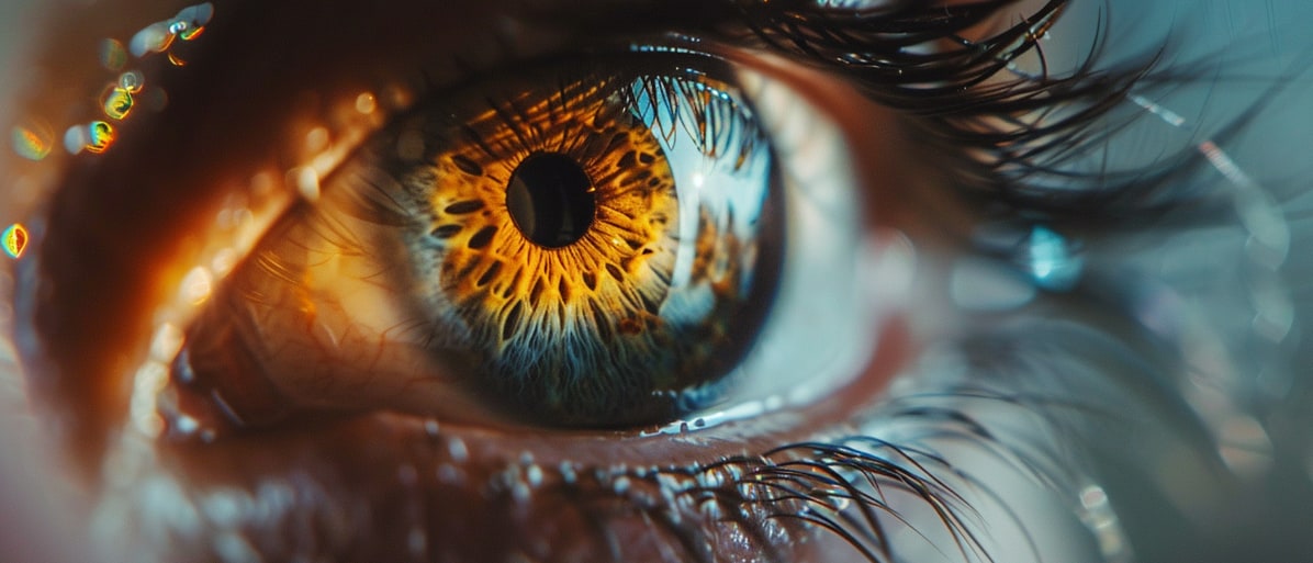 Närbild på ett mänskligt öga